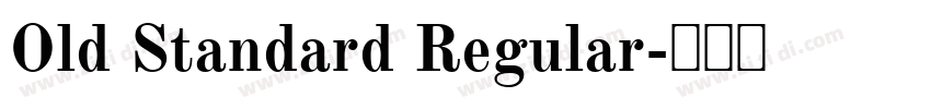 Old Standard Regular字体转换
